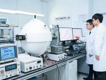 Lighting photometric lab with test equipment
